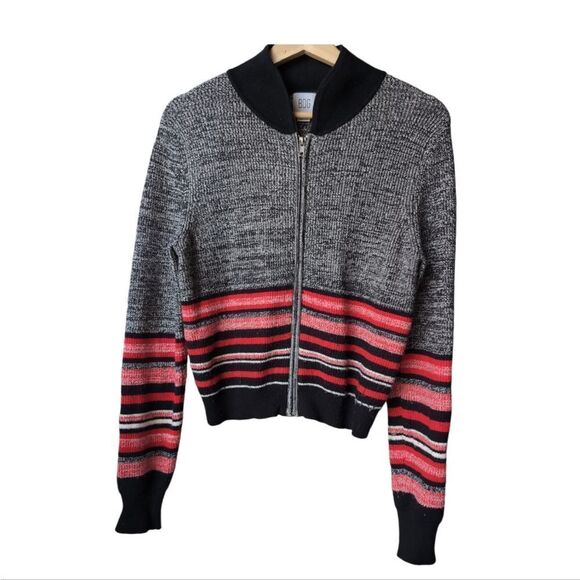 Zip up marled sweater size L - Picture 6 of 8